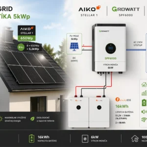 OFF-GRID fotovoltická elektráreň 5kWp + úložisko 16kWh na kľúč